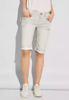 STREET ONE шорты "Jane", в полоску, цвет Sand Stripe Washed