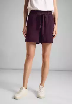 STREET ONE шорты, завышенная талия, фиолетовый