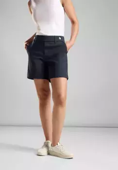 STREET ONE шорты, завышенная талия, синий