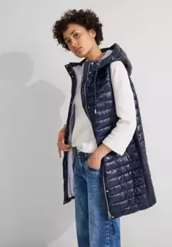 STREET ONE стеганый жилет, однотонный, синий