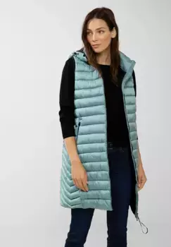 STREET ONE стеганый жилет со съемным капюшоном, мятный