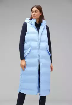 STREET ONE стеганый жилет, водоотталкивающий, синий