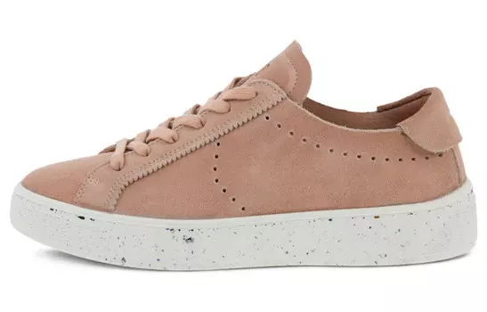 Street Tray Стильные женские кеды для скейтбординга с низким верхом розового цвета Ecco