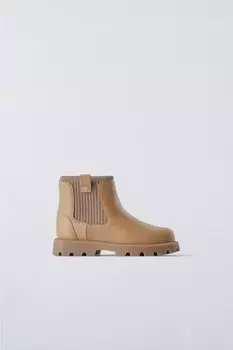 Стрейч-ботинки ZARA, песочно-коричневый