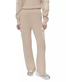 Стрейчевые брюки-свитера DKNY, коричневый/бежевый