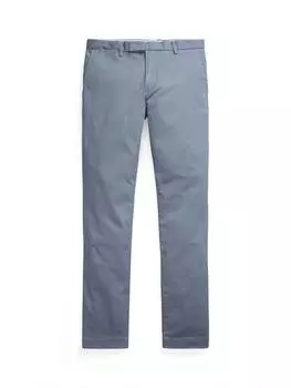 Стрейчевые облегающие саржевые брюки Ralph Lauren, цвет Bay Blue