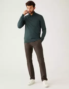 Стретч-чиносы узкого кроя Marks & Spencer