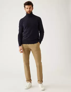 Стретч-чиносы узкого кроя Marks & Spencer