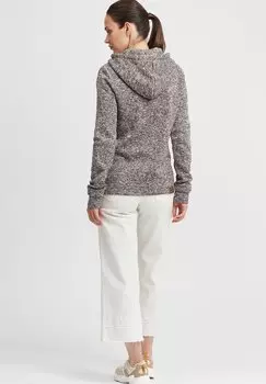 Strickfleecejacke Oxthory Oxmo, Свитер на молнии темно коричневый