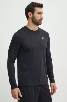 Стрикер бегает с длинным рукавом Under Armour, черный