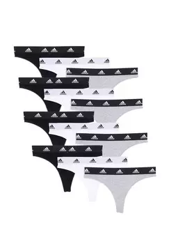 Стринги 12 PACK adidas Originals, серый деним