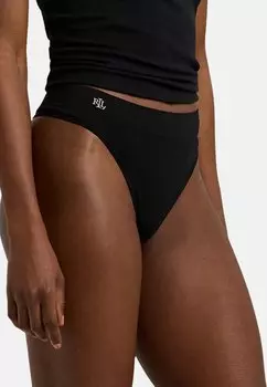 Стринги 3-PACK Lauren Ralph Lauren, черный