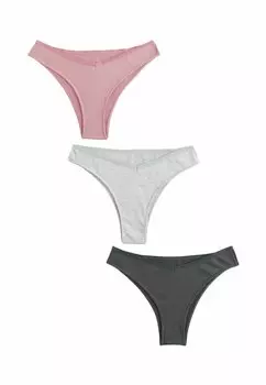 Стринги 3 PACK Next, серый