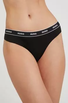 Стринги (3 шт.) Hugo, черный