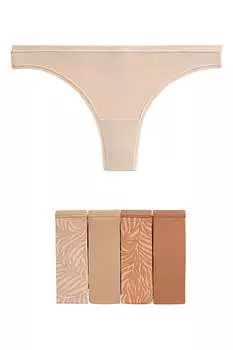 Стринги - 5 пар Marks & Spencer, коричневый