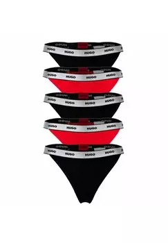 Стринги 5ER PACK - FIVE GIFT STRETCH LOGO UNI HUGO, красный