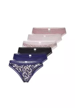 Стринги 6 шт GO Crush Sloggi, цвет Rosa / Blau / Schwarz