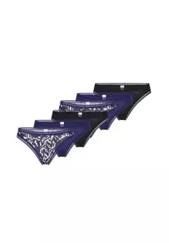 Стринги 6 шт GO Crush Sloggi, цвет Schwarz / Blau