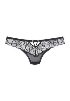 Стринги Alicia, кружевные, вырез, женские LASCANA, черный