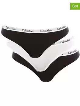 Стринги CALVIN KLEIN UNDERWEAR 3er Set s, черный/белый