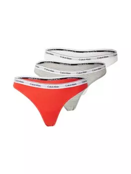 Стринги Calvin Klein Underwear, цвет mottled grey/Blood red/White