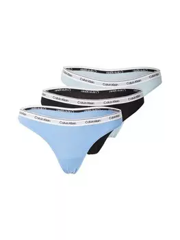 Стринги Calvin Klein Underwear, цвет Pastel blue/Light blue/Black