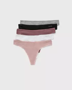 Стринги Calvin Klein Underwear Thong 5Pk, цвет blk/vintge pink/subdd/white/gry htr