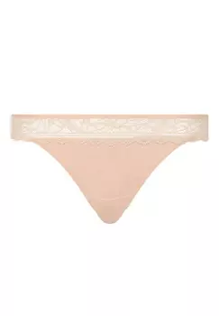 Стринги Chantelle Tanga Easy Feel Floral Touch, цвет Beige Dore