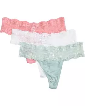 Стринги Cosabella Dolce Thong - 3 Pack Set, цвет Verde Umb Venetian Dusk White