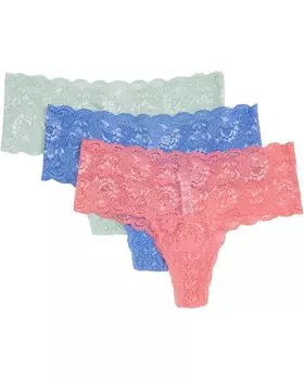 Стринги Cosabella Never Say Never Comfie Thongs 3-Pack, цвет Ven Dusk Verde Umb Portf Bl