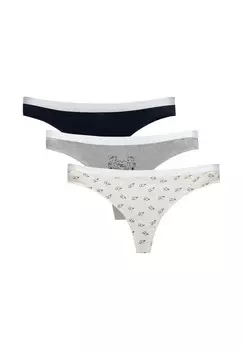 Стринги DEMON PACK OF 3 PULL&BEAR, темно-синий