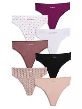 Стринги Devoted by Zizzi LWEEK, разноцветный