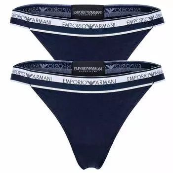 Стринги Emporio Armani 2 шт, морской