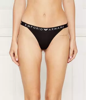 Стринги Emporio Armani с логотипом 2 шт, черный