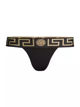 Стринги Greca Border Versace, черный