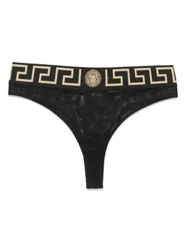 Стринги Greca Border Versace, черный