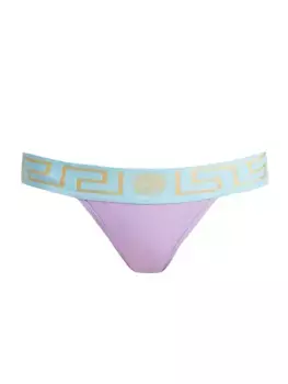 Стринги Greca Border Versace, цвет liatris splash