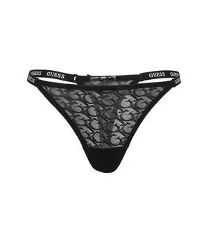 Стринги Guess Underwear кружевные, черный