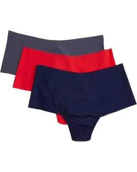 Стринги Hanky Panky Breathe Hi-Rise Thong 3-Pack, цвет Blackberry Crumble/Granite/Sleigh Queen