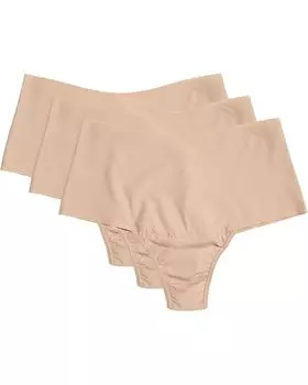 Стринги Hanky Panky Breathe Hi-Rise Thong 3-Pack, цвет Taupe/Taupe/Taupe