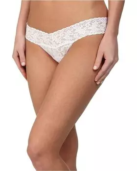 Стринги Hanky Panky Signature Lace Low Rise Thong, белый
