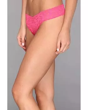 Стринги Hanky Panky Signature Lace Original Rise Thong, цвет Vivid Coral