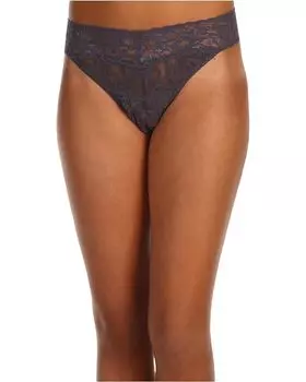 Стринги Hanky Panky Signature Lace Original Rise Thong, цвет Granite