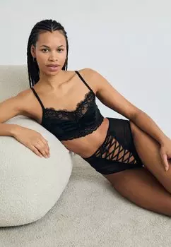 Стринги HIGH WAIST THONG OUVERT LASCANA, черный