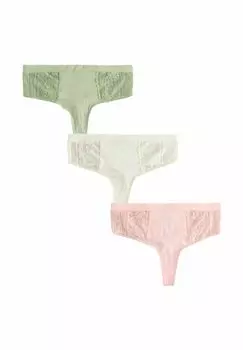 Стринги HIGH WAISTED FIT - 3 PACK Next, зеленый