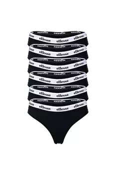 Стринги Hillar Waist с логотипом - 6 пар Ellesse, черный