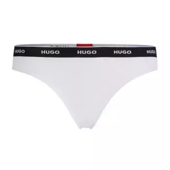 Стринги HUGO Stripe Pyp, белый