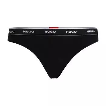 Стринги HUGO Stripe Pyp, черный