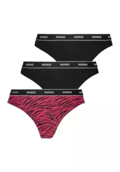 Стринги HUGO Underwear "TRIPLET THONG DESIGN" (комплект, 3 шт., 3), с логотипом на поясе, розовый