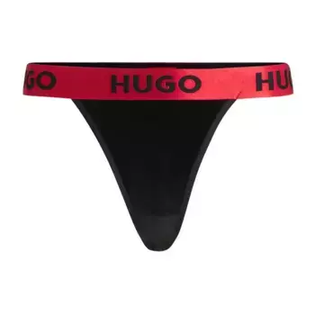 Стринги HUGO Velvet, черный